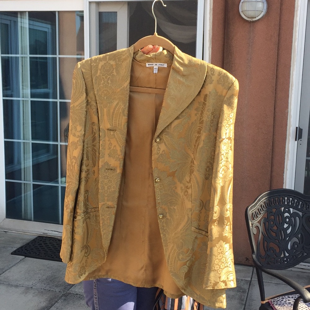 Gold brocade Italian  Designer Jacket